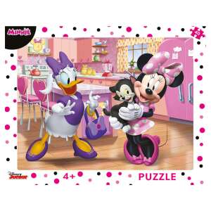 Puzzle Minnie Mouse cu 40 de piese cu Minnie, Daisy Duck și pisica ei - Puzzle 3D & Puzzle cu burete