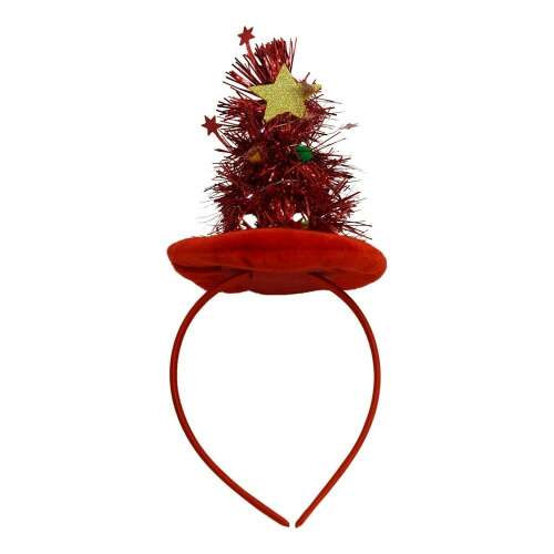 Flippy piros karácsonyfa fejpánt arany csillaggal