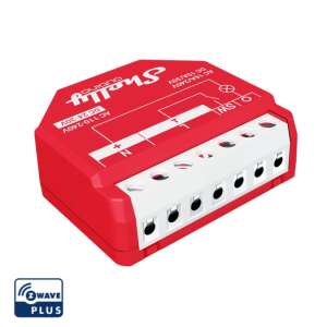 Shelly Qubino Wave 2PM smart relay, 2 channels, energy monitoring, red, Z-Wave Plus - Shelly