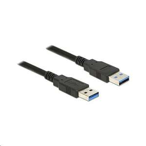 Delock 85059 USB 3.0 Type-A apa > USB 3.0 Type-A apa kábel, 0.5m, fekete (85059) 87818275 