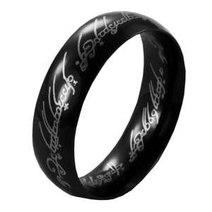 Gyűrűk ura jellegű gyűrű fekete nemesacél gyűrű, több méretben (Egy gyűrű mind fölött) 68189590 