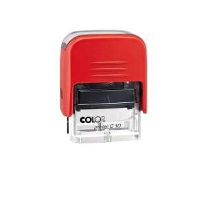 Bélyegző C10 Printer Colop átlátszó piros ház/fekete párna 87848637 