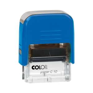 Bélyegző C10 Printer Colop átlátszó kék ház/fekete párna 87848643 