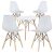 Timeless Tools 4 ks moderných jedálenských stoličiek so stolom, viac farieb, biela 35046445