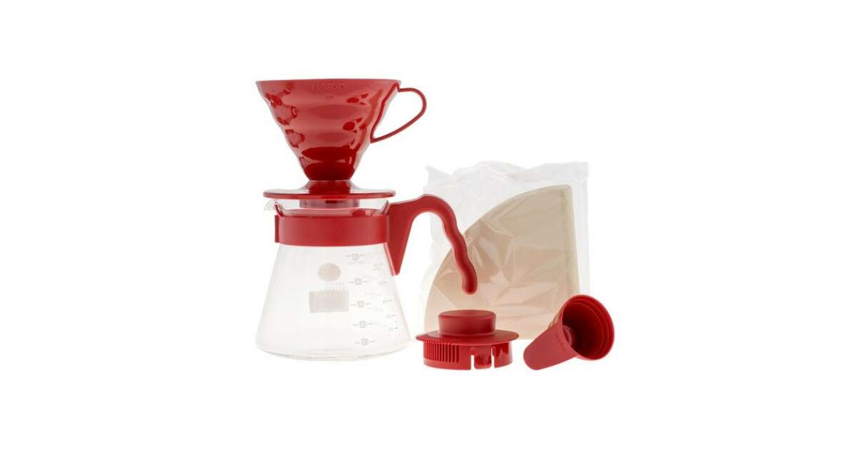 Hario V60 dripper szett piros, 2 adagos Pepita.hu