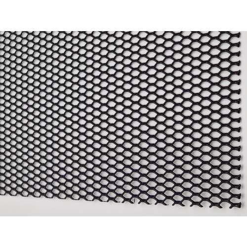Aluminium dísz rács (tuning rács)  - Hálóméret 9 mm x 4 mm x 1,5 mm, Fekete, Méret: 30 cm x 100 cm