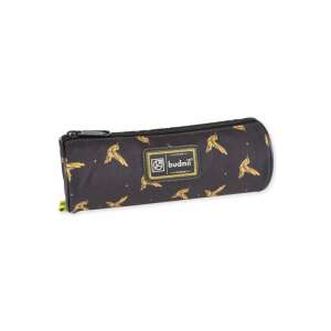 Budmil Lessy pencil case, black with gold hummingbirds, zipper closure - Pencil Case