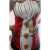 Santa Claus Christmas apron, red and white, 92x51 cm, worn by a woman