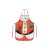 Santa Claus Christmas apron, red and white, 92x51 cm, size guide