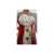 Santa Claus Christmas apron, red and white, 92x51 cm, worn by a woman