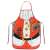 Santa Claus Christmas apron, red and white, 92x51 cm