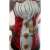 Santa Claus Christmas apron, red and white, 92x51 cm, worn by a woman
