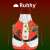 Santa Claus Christmas apron, red and white, 92x51 cm, Ruhhy brand