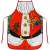 Santa Claus Christmas apron, red and white, 92x51 cm