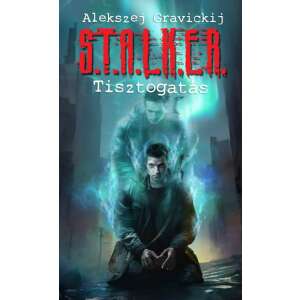 Aleksej Gravickij S.T.A.L.K.E.R. - Tisztogatás című sci-fi regényének borítója, egy posztapokaliptikus környezetben lévő férfit ábrázol - Sci-Fi könyv