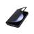 Samsung Smart View Wallet Case for Galaxy S23 FE, black, open view, showing phone screen