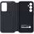 Samsung Smart View Wallet Case for Galaxy S23 FE, black, open view, showing card slot and camera cutout