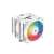 DeepCool AG620 BK ARGB CPU cooler, white, dual tower, RGB lighting