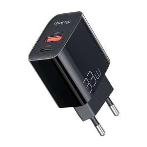 Mcdodo CH-0921 33W USB-C és USB-A hálózati töltő, fekete - Mcdodo