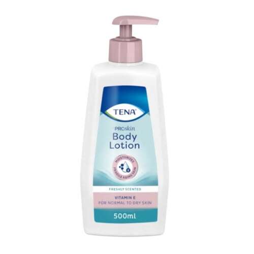 Tena ProSkin Body Lotion, 500ml, für normale bis trockene Haut, mit Vitamin E, frisch duftend