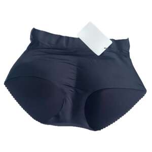 Magasított derekú push-up bugyi, fekete S/M, alakformáló fehérnemű nőknek - Push