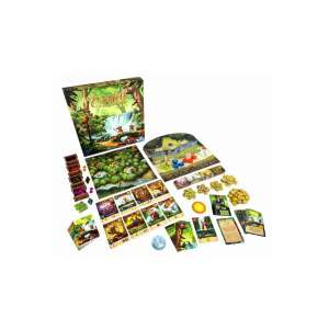 Everdell: A legkisebb erdőlakók társasjáték, a játék összes elemével, beleértve a játéktáblát, a kártyákat, a zsetonokat és a kockákat - Gémklub