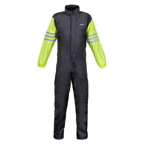 W-TEC Smedava motoros esőruha fekete és fluo sárga színben, elülső nézet - Motoros kabát