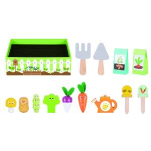 Tooky Toy: Az én kis zöldségeskertem fa játékszett