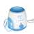 Esperanza EKB002 Pumpkin baby bottle warmer, white and blue, with a bottle and a bowl