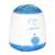 Esperanza EKB002 Pumpkin baby bottle warmer, white and blue, with a bottle and a bowl