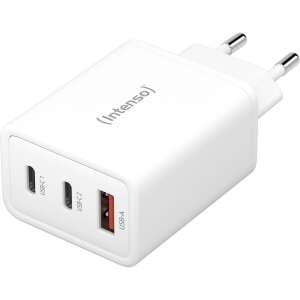 Intenso W65ACC 65W Zasilacz GaN z 2 portami USB-C i 1 portem USB-A, biały - Karta sieciowa