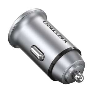 Vention Autoladegerät, grau, USB-A und USB-C Anschlüsse - Autoladegeräte