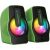 Rampage RMS-G7 Falsetto 2.0 Gaming Speakers - Black and Green