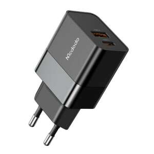 McDodo CH-1951 20W USB-C és USB-A Hálózati töltő, Fekete - Mcdodo
