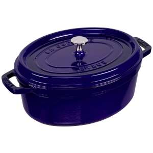 Staub La Cocotte 29cm ovális sütőedény, sötétkék, fedővel - Staub