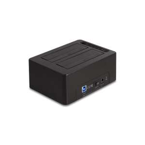 Delock 64187 Stacja dokująca dual SATA HDD/SSD, USB 3.0 - SATA, czarna - Stacja dokująca