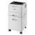 Brother HL-L5210DN Mono Laser Printer, side view with optional paper tray and wheels