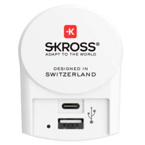 Cestovný adaptér Skross s USB a USB-C portami, biely - Skross