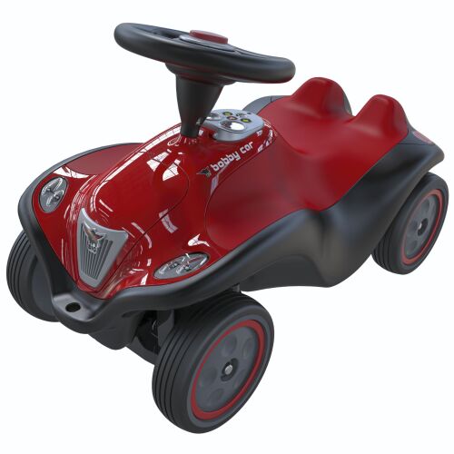 3/4-es nézet a Big Bobby-Car NEXT 2.0 Piros Lábbal Hajtható Autóról - Járgány