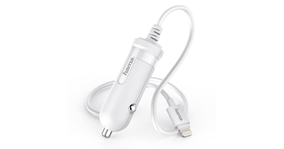 Hama 178303 iPad/iPhone Lightning (MFI) 2.4A weißes Autoladegerät 87972573