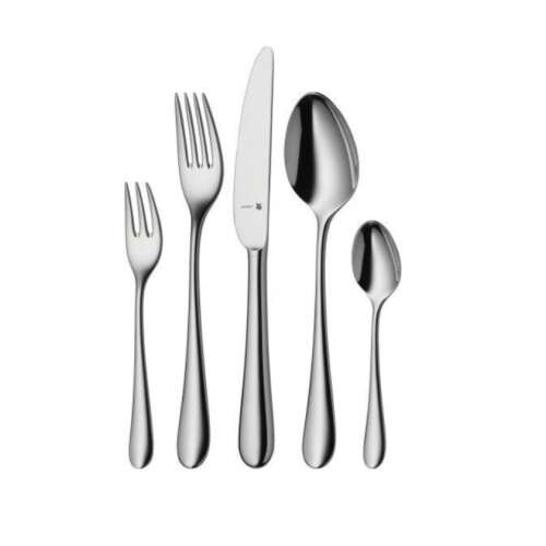WMF Merit 30-teiliges Besteckset, enthält 6 Esslöffel, 6 Gabeln, 6 Esslöffel, 6 Teelöffel, 6 Kuchengabeln