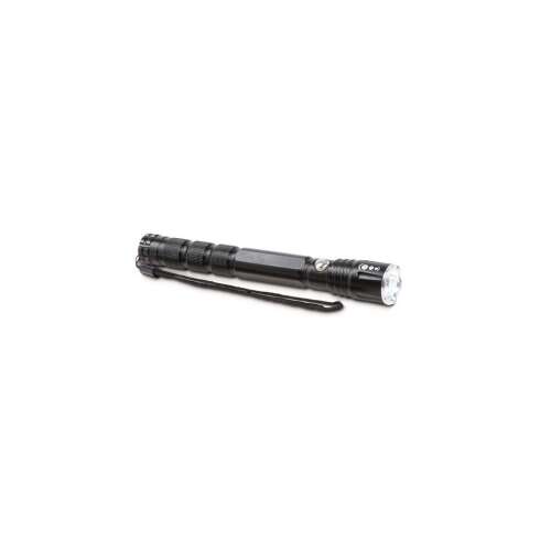 MAUL Dion flashlight, black, with strap, on white background