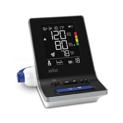 Braun ExactFit 3 felső karos vérnyomásmérő, digitális, automatikus, mandzsettával, nagy kijelzővel, könnyen használható - Vérnyomásmérő