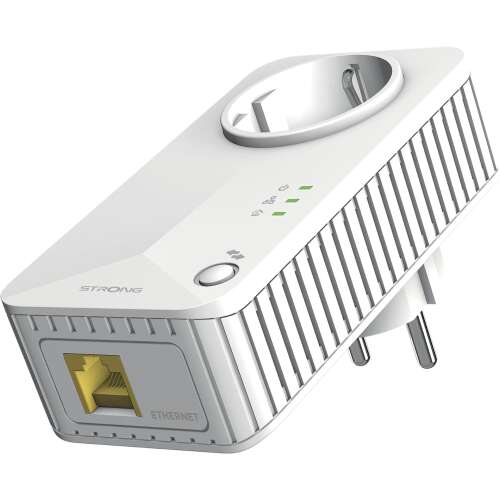 Strong Powerline WF 600 TRI FR Powerline adapter, fehér, ferde nézet