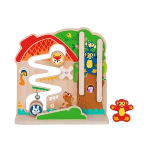 Tooky Toy Erdei Állatos Görgőpálya - Fejlesztő Játék