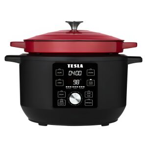 Front view of Tesla MultiCook MC600 multi-functional electric cooker with digital display - Electric Cookware