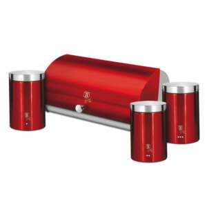 Berlinger Haus 3-teiliges rotes Brotbox- und Kanister-Set - Berlinger Haus