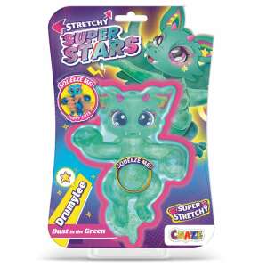 Craze Stretchy Superstars Drumylee, egy zöld csillogó sárkány alakú figura, amely szuper nyújtható és visszanyeri eredeti alakját, ha megnyomják - Craze