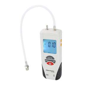 Portable Professional Digital Pressure Gauge for Air/Gas Vacuum, 11 pcs, Suitable for Pressure Difference 1-2 Pipes, Gas Pressure Gauge for Heating Equipment, White