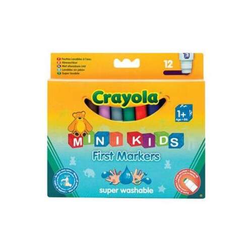 Crayola Mini Kids Erste Stifte, 12 Stück, super waschbar, waschbare Stifte für Kinder